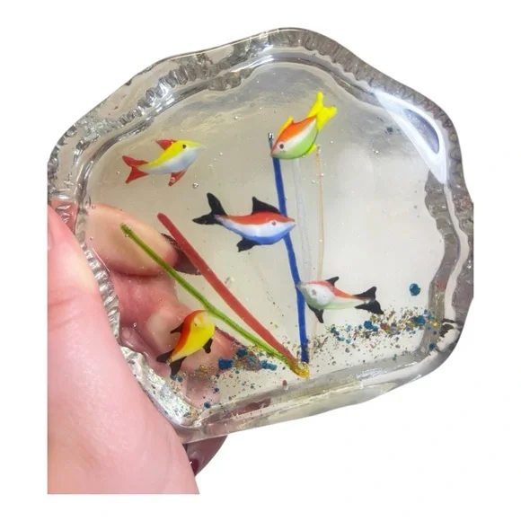 Colorful Fish Glass Paperweight - Picture 2 of 7